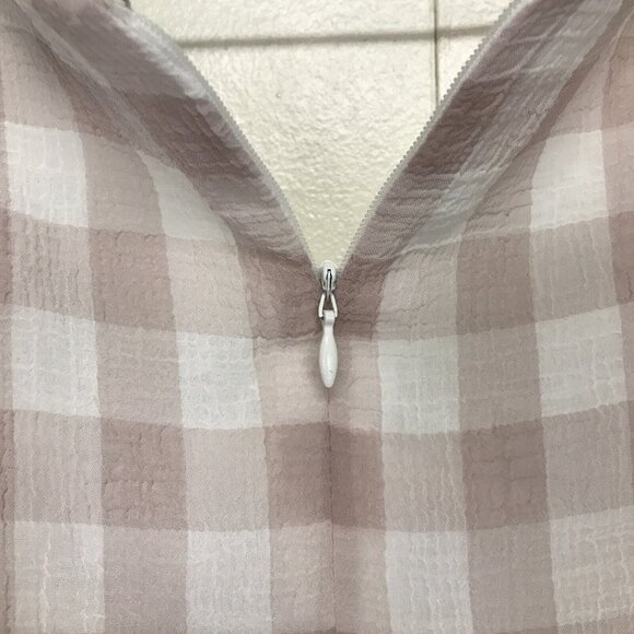 Lulus Womens Dress Small Soft Side of Mauve Zip Back Puff Sleeves - Picture 8 of 9